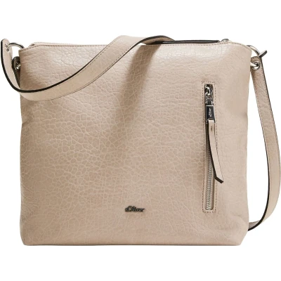 Afbeelding van s.Oliver MIT Reissverschlusstasche Schoudertas, Dames, Maat: One Size, Helles beige