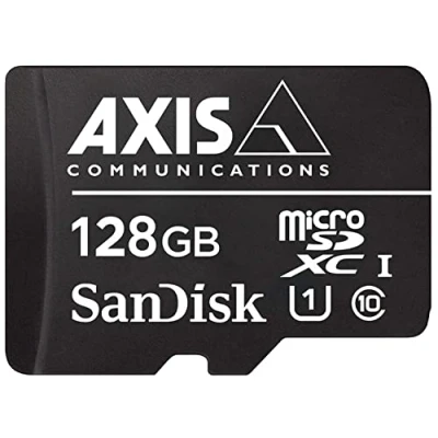Afbeelding van Axis 01491 001 128 GB MicroSDXC klasse 10 Flash geheugen (128 GB, micro SDXC, 10, 80 MB/s, zwart, wit)