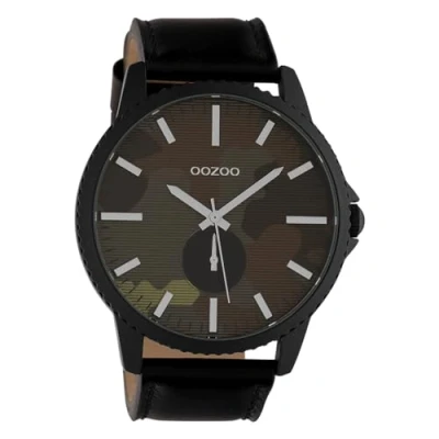 Afbeelding van black OOZOO watch with leather strap C10334