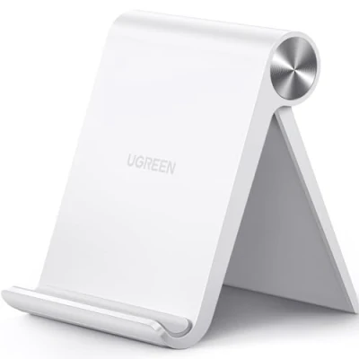 Afbeelding van UGREEN Telefoonhouder Verstelbaar Opvouwbaar Phone Stand Handsfree Bureau Beugel Compatibel met iPhone 14 Pro Max Mini 13 12 11 X SE 8 7 Galaxy S23 Ultra S23+ S22+ S21 S20 Huawei Redmi (Wit)