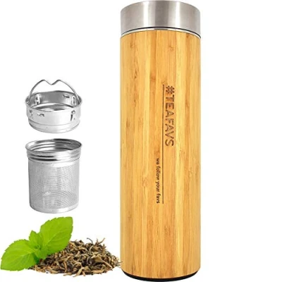 Afbeelding van amapodo Thermobecher 500ml with Sieb and Deckel bambus