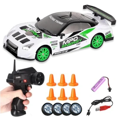 Afbeelding van Siereolly RC Drift Car 1:24 op afstand bestuurde auto, 2,4 GHz, speelgoedauto, 15 km/u, 4WD raceauto met werklampen, cadeau voor volwassenen en kinderen, stijl 5