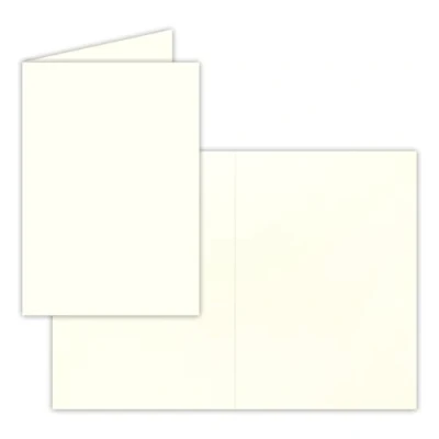 Afbeelding van 50 vouwkaarten B6 natuurlijk wit, premium kwaliteit 11,5 x 17 cm, zeer vormvast geschikt voor printers, kwaliteitsmerk: NEUSER FarbenFroh!!