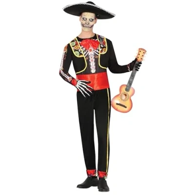 Afbeelding van Fiestas Guirca Herenkostuum mariachi skeleton M