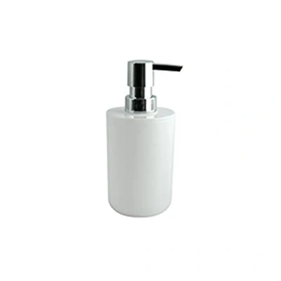Afbeelding van MSV Zeeppompje/dispenser Porto PS kunststof wit/zilver 7 x 16 cm 260 ml Zeeppompjes