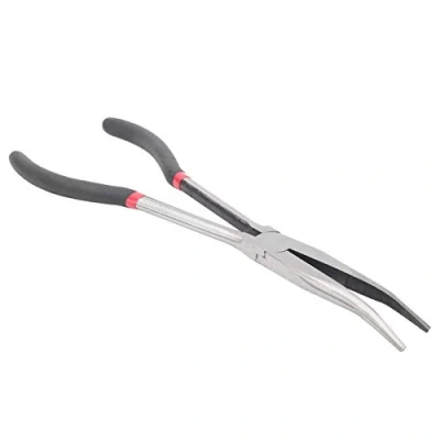 Afbeelding van Extra lange punttang, 11 in 280 mm verlengde handgreep tang, 25 graden gebogen punttang elleboog verlengklem handgereedschap