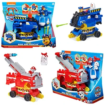 Afbeelding van PAW Patrol Transformerende Rise&#039;n&#039;Rescue speelgoedvoertuig met actiefiguren en accessoires stijlen kunnen variëren