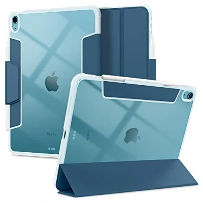 Afbeelding van Spigen Ultra Hybrid Pro Hoes Compatibel met iPad Air 6e M2 (2024) / 5e (2022) 4e Generatie (2020) 11 en 10,9 Inch Case Blauw Groen