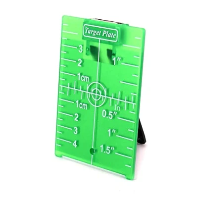 Afbeelding van QWORK® groene laserdoelplaat, laserdoel met reflectoren voor kruislijnlaser, lasermeetaccessoire om de laserzichtbaarheid te verbeteren