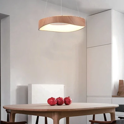 Afbeelding van V TAC VT 7973 Design plafondlampen hanglampen IP20 Hout+Wit 18 Watt 2100 Lumen 3000K