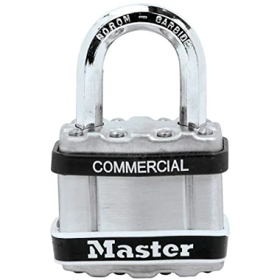 Afbeelding van Master Lock hangslot, van gelamineerd staal, hoge veiligheid [bescherming roestvrij staal] M1STS beveilig boten en poorten in het midden de maritieme tijd.
