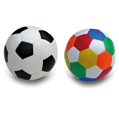 Afbeelding van alldoro 60305 Softball Ø 10 cm, zwart + veelkleurig, meerkleurig