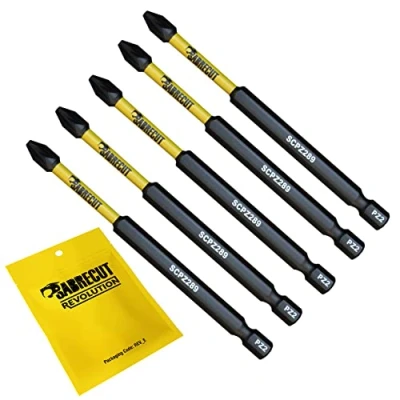 Afbeelding van SabreCut 5 x SCPZ289_5 89mm PZ2 Magnetische Slagschroevendraaier Bits Set Pozi Pozidriv Heavy Duty Compatibel met Dewalt Milwaukee Bosch Makita en meer