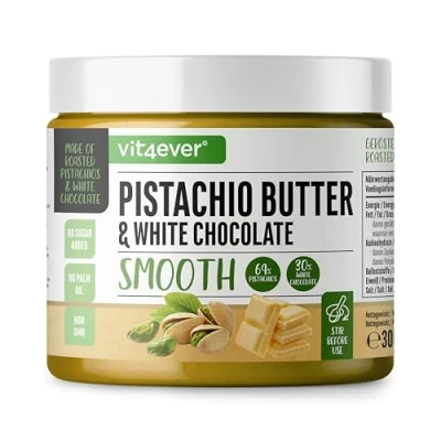 Afbeelding van pistacheboter met witte chocolade 300g Pistachecrème 69% pistachenoten Pistachepasta Romige Vegetarisch