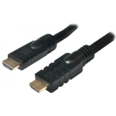 Afbeelding van LogiLink CHA0030 HDMI kabel Aansluitkabel A stekker, stekker 30.00 m Zwart 4K UHD, Vergulde steekcontacten