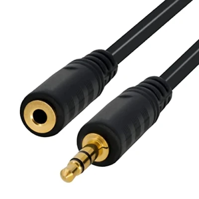 Afbeelding van BIGtec 2 m stereo jackverlenging, jackkabel, 3,5 mm kabel, ST/BU audio verlengkabel, mm, stekker naar bus, 2,00 jack