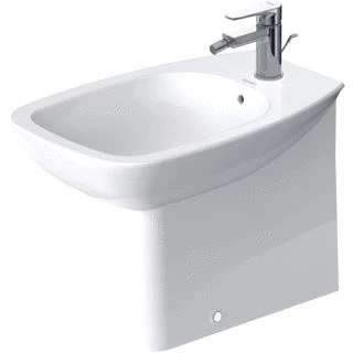 Afbeelding van Duravit d code staand bidet 560 mm wit hoogglans kraanvlak met 1 kraangat overloop 22411000002