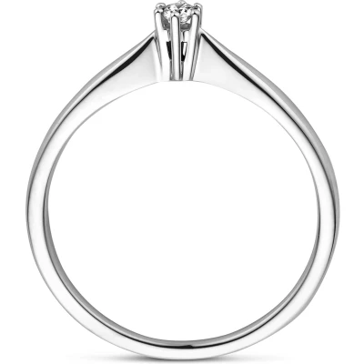 Afbeelding van Witgouden Ring diamant 0.05ct H SI 4104417 17.50 mm (55)