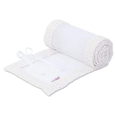 Afbeelding van babybay Comfort Netnest geschikt voor Maxi, Boxspring en Plus modellen, witte glitter sterren rosé