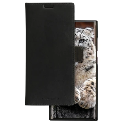 Afbeelding van Samsung Galaxy S24 Ultra Hoesje Echt leder dbramante1928 Bookcase/2 in 1 Case Zwart Telefoonhoesje