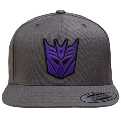Afbeelding van Transformers Officieel gelicenseerd Decepticon 3D Patch Premium Snapback Cap (Donker grijs), One size