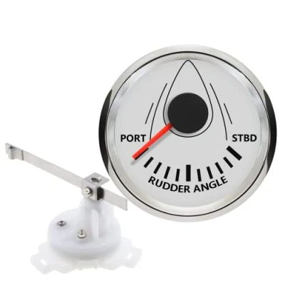 Afbeelding van Rudder Hoek Indicator Gauge Meter 0 190ohm Met Mating Sensor 52mm 9 32V Backlight