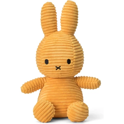 Afbeelding van Nijntje miffy corduroy knuffelkonijn 23 cm mosterd