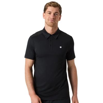 Afbeelding van Björn Borg ACE Panel Poloshirt, Heren, Maat: Small, Black beauty