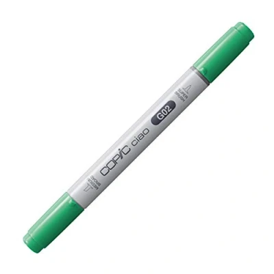 Afbeelding van COPIC Ciao Marker Type G 02, Spectrum Green, veelzijdige layout marker, op alcoholbasis, met een medium breedte en brush tip
