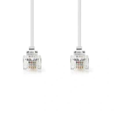 Afbeelding van Telecomkabel RJ11 Male 10.0 m Kabel design: Plat Nedis