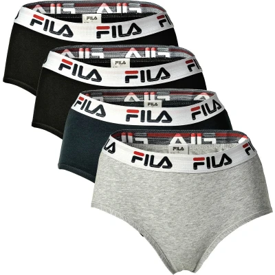 Afbeelding van Fila 4 PACK Slip, Dames, Maat: 38, Schwarz/grau/marine