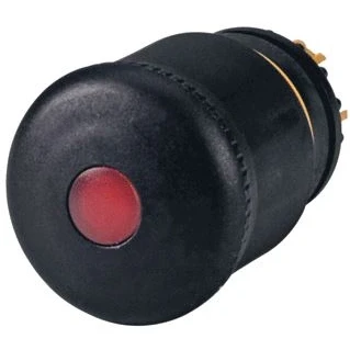 Afbeelding van Eaton rmq titan m22 frontelement stop drukknop kleur zwart verlicht ontgrendelen door trekken kn 38mm kunstst frontring 230962