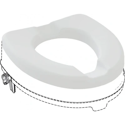 Afbeelding van Able2 Zachte toiletzitting tbv Atlantis toiletverhoger licht grijs