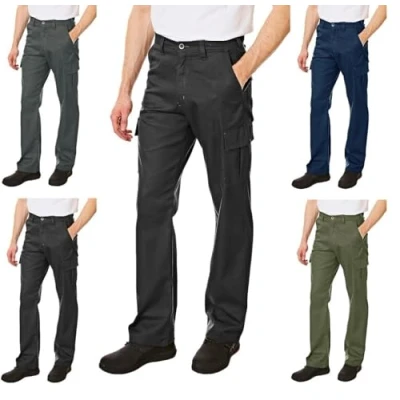 Afbeelding van Lee Cooper Heren klassieke werkkleding Broek Cargo zwart 32W/33L (lang)
