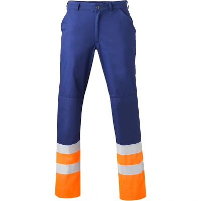 Afbeelding van HaVeP Werkbroek High Visibility 8397 Marine/Fluor oranje Maat 46