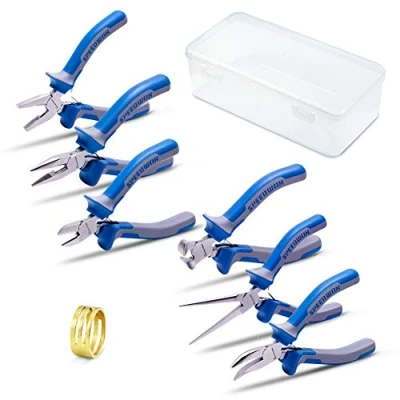 Afbeelding van SPEEDWOX Sieraden Tang Set 6 Stks Mini Kleine Fijne Maken Kit met een Jump Ring Opener Micro Precisie Craft Handgereedschap Industriële Grade Chroom Vanadium Staal