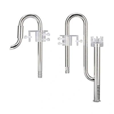 Afbeelding van MiOYOOW Lelie Pijp Set, 12/16mm Aquarium Oppervlak Skimmer Inflow Uitstroom Lily Waterpijp Roestvrij Staal Voor Geplant Tank