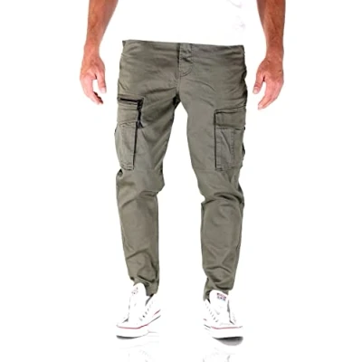 Afbeelding van Jack &amp; Jones Jjiace Jjdex Tapered Cargobroek, Heren, Maat: 32x36, Dusty olive