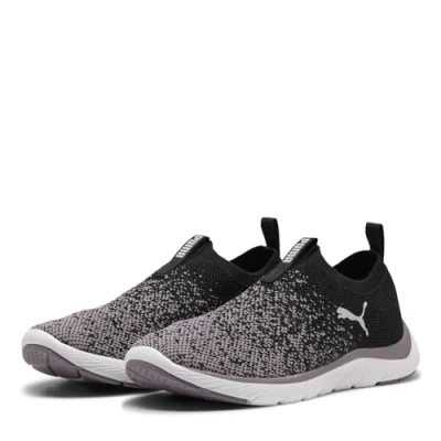 Afbeelding van Puma Softride Remi Slip on Knit Wn&#039;s hardloopschoenen voor dames, Zwarte pruimenjam, 37 EU
