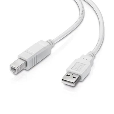 Afbeelding van conecto USB 2.0 kabel/printerkabel, A stekker naar B stekker, 480 Mbit/s, wit, 3,00 m