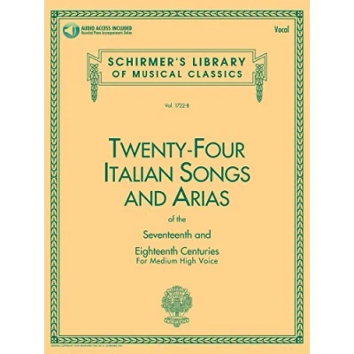 Afbeelding van 24 Italian Songs and Arias: Medium High Voice: Voice Book with Online Audio
