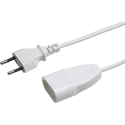 Afbeelding van Meister Euro Verlenging, Kunststof Kabel, IP20, voor Binnen, Ideaal Lampen en Lichtsnoeren, Verlengkabel, Stekker, Koppeling, 5 m Wit
