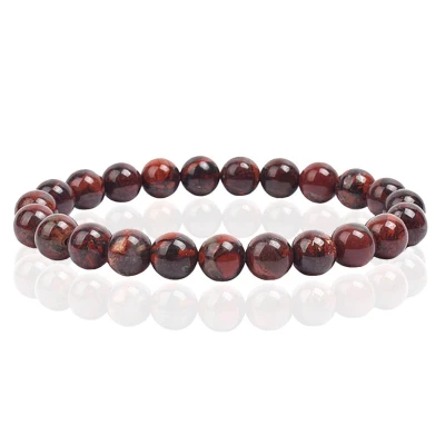 Afbeelding van Natuursteen Armband met 8mm Kralen Memphis Bloodstone