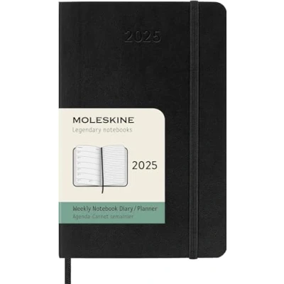 Afbeelding van Moleskine 12 Maanden Agenda 2025 Wekelijks Pocket Zachte Kaft Zwart
