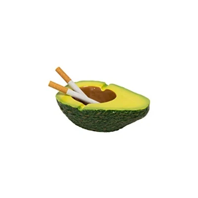 Afbeelding van FISURA Originele asbak met vorm of boodschap. Keukenasbak Keramische voor binnen buiten. (Avocado, groen)