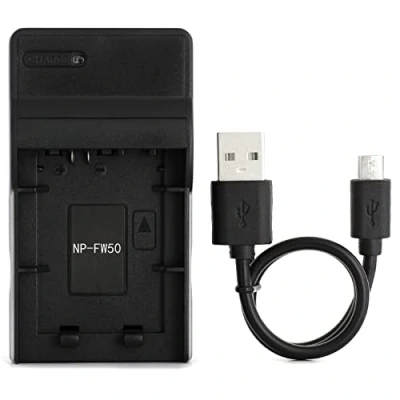Afbeelding van NP FW50 USB Oplader voor Sony Alpha 6000, 5000, 5100, ILCE 7, NEX 5T, 6, 5R, 5, 3N, 3, C3, SLT A37 Camera en Meer