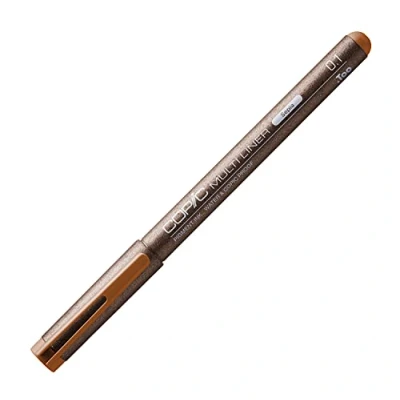 Afbeelding van Copic Multiliner sepia 0,1 mm, tekenpen met water en alcoholbestendige pigmentinkt in sepia, professionele fineliner voor schetsen, illustraties contouren