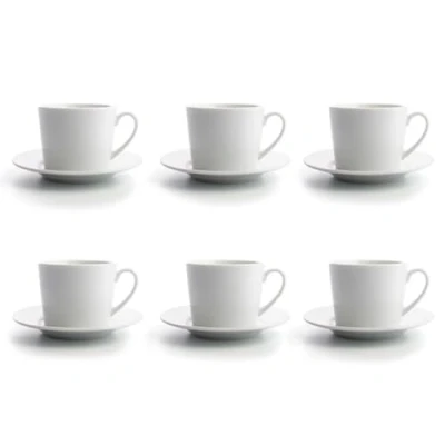 Afbeelding van Set van koffiekopjes Quid 001442 (12 pcs) Transparant Keramisch 6 Onderdelen 220 ml