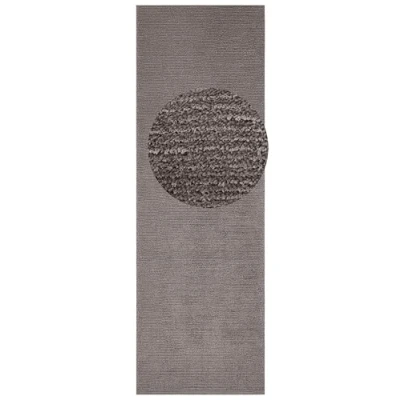 Afbeelding van Effen Vloerkleed Supersoft Donkergrijs 80x250 Cm