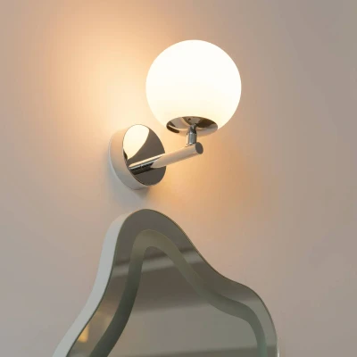 Afbeelding van Arcchio Maviris LED badkamer wandlamp, bol, glas